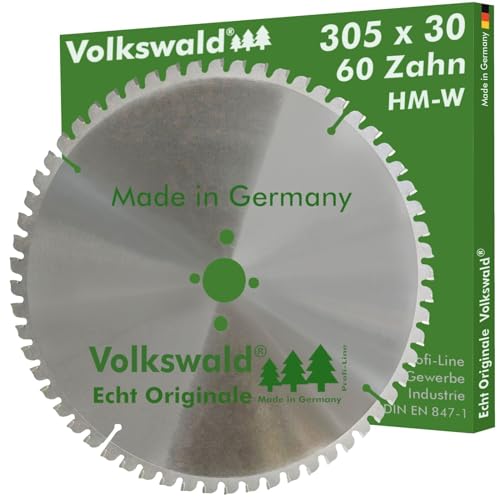 Volkswald ® HM-Sägeblatt W 305x30mm Z= 60 Spannplatten Spannplatten beschichtet Holzplatten Massivholz Laminat Kunststoffe Acrylglas Tischkreissäge, Handkreissäge, Kapp- & Gehrungssäge von Volkswald