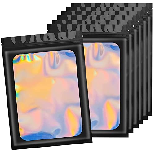Druckverschlussbeutel, 6 x 10 cm, 100 Stück, schwarze kleine transparente Plastiktüten, wiederverschließbare Aufbewahrungsbeutel, Poly-Druckverschlussbeutel, perfekt für Küchenaufbewahrung, Schmuck, von Volsha