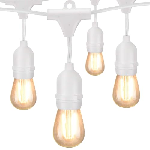 15 Meter lange Lichterkette mit weißen E27-Glühbirnen, perfekt für die Beleuchtung und Dekoration jedes Raums. Ideal für Partys, Veranstaltungen und um Ihr Zuhause mit einem warmen und gemütlichen 15 Meter lange Lichterkette mit weißen E27-Glühbirnen, perfekt für die Beleuchtung und Dekoration jedes Raums. Ideal für Partys, Veranstaltungen und um Ihr Zuhause mit einem warmen und gemütlichen von VoltShine