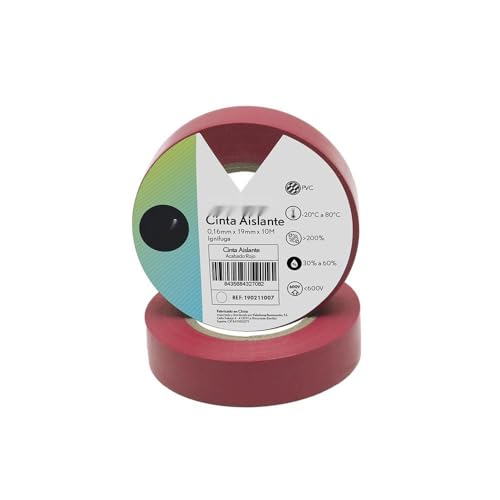 Isolierband – rotes PVC-Klebeband, 19 mm x 10 m, flexibel und langlebig, ideal für professionelle Elektro- und Heimwerkerarbeiten. von VoltShine
