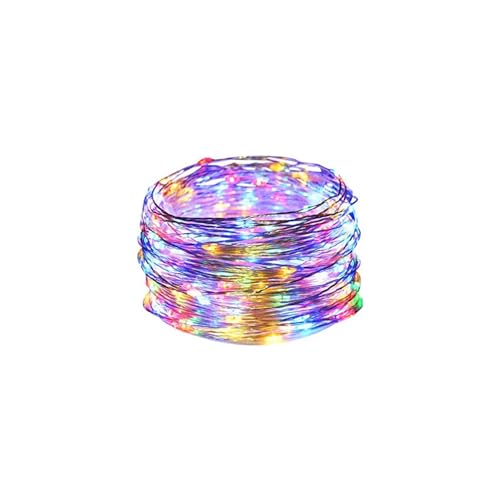 VoltShine 2 m RGBY LED-Lichterkette mit Kupferdraht und Knopfzellen, ideal für Partys und gemütliche Umgebungen. von VoltShine