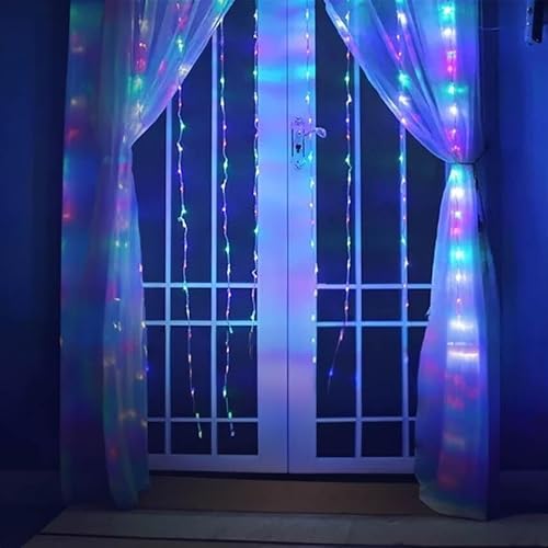 VoltShine Flache, batteriebetriebene Lichterkette mit 3 AA RGBY, Maße 3 m x 3 m, ideal für die Dekoration von Veranstaltungen und für festliche Atmosphäre. von VoltShine