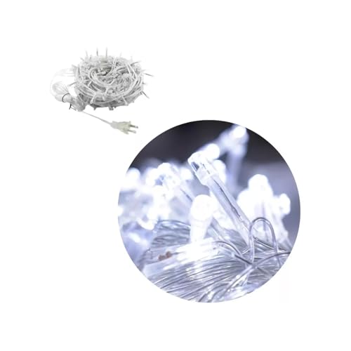 VoltShine Flache LED-Lichterkette, 3 AA-Batterien, kaltweiß, 5 m, ideal für festliche Dekoration und Atmosphäre im Innen- und Außenbereich. von VoltShine