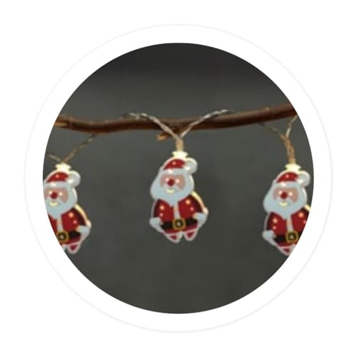 VoltShine LED-Lichterkette, 1,35 m, Weihnachtsmann-Motiv, batteriebetrieben, perfekt für Weihnachtsdekoration und Festliche Atmosphäre VoltShine LED-Lichterkette, 1,35 m, Weihnachtsmann-Motiv, batteriebetrieben, perfekt für Weihnachtsdekoration und Festliche Atmosphäre von VoltShine