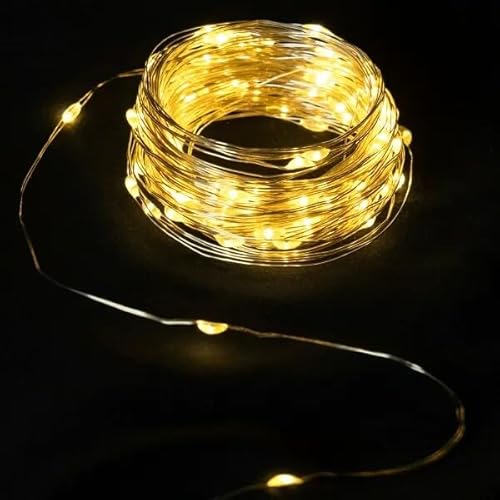 VoltShine LED-Lichterkette, Kupferdraht, 3AA-Batterie, 5 m, warmweiß, ideal für Partys und für eine gemütliche Atmosphäre. von VoltShine