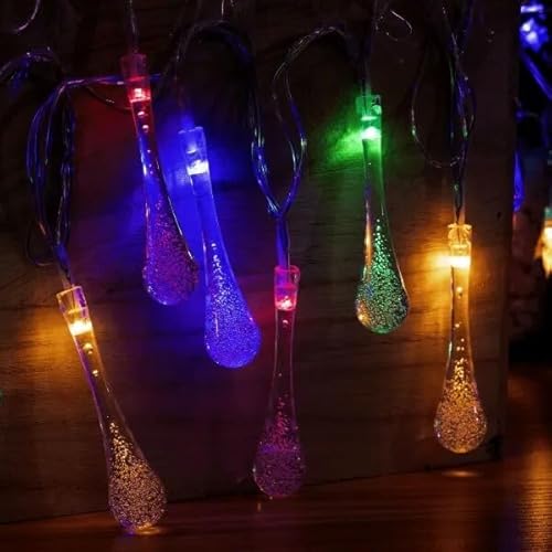 VoltShine LED-Lichterkette in Tropfenform, 3 AA-Batterie, RGBY, 5 m, ideal für Dekoration und festliche Atmosphäre. von VoltShine