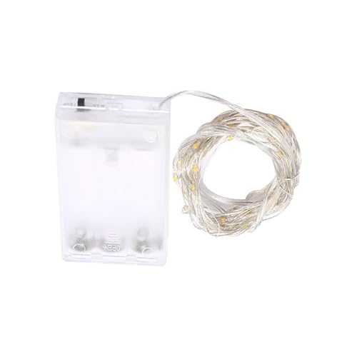 VoltShine LED-Lichterkette mit 3 AA-Batterien, Material PVC und Kupfer, kaltweiß, Länge 3 m, ideal für Dekoration und Atmosphäre im Innen- und Außenbereich. VoltShine LED-Lichterkette mit 3 AA-Batterien, Material PVC und Kupfer, kaltweiß, Länge 3 m, ideal für Dekoration und Atmosphäre im Innen- und Außenbereich. von VoltShine