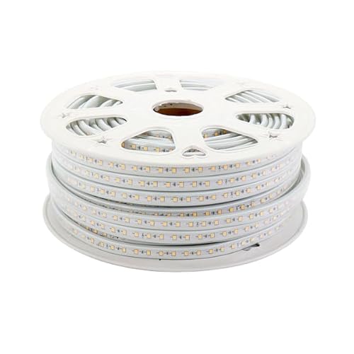 VoltShine LED-Streifen, 220 V, 12 mm, 9 W/m, SMD2835, IP65, 6000 K: Effiziente und langlebige Beleuchtung, ideal für den Außenbereich. Wasserdicht und mit einem hellen Farbton von 6000 K, perfekt, um von VoltShine