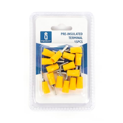 Vorisolierte Klemme PTV5.5-13, gelb, ideal für sichere elektrische Verbindungen. Blisterverpackung mit 15 Stück, garantiert Qualität und Effizienz bei jeder Anwendung. Vorisolierte Klemme PTV5.5-13, gelb, ideal für sichere elektrische Verbindungen. Blisterverpackung mit 15 Stück, garantiert Qualität und Effizienz bei jeder Anwendung. von VoltShine