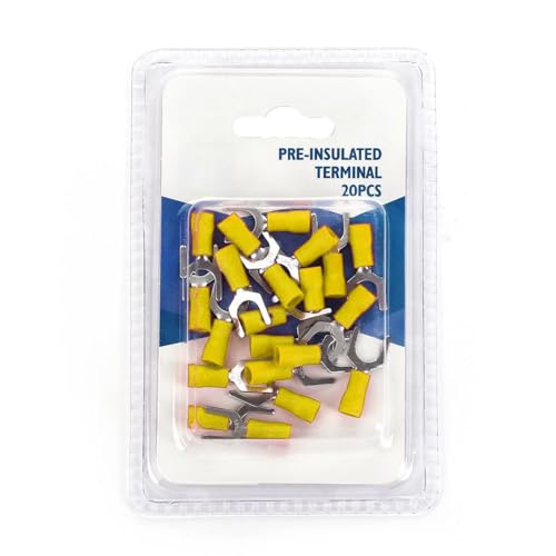 Vorisolierte Klemme SV2-6, gelb, in Blisterverpackung mit 20 Stück, ideal für sichere und effiziente elektrische Verbindungen. Vorisolierte Klemme SV2-6, gelb, in Blisterverpackung mit 20 Stück, ideal für sichere und effiziente elektrische Verbindungen. von VoltShine