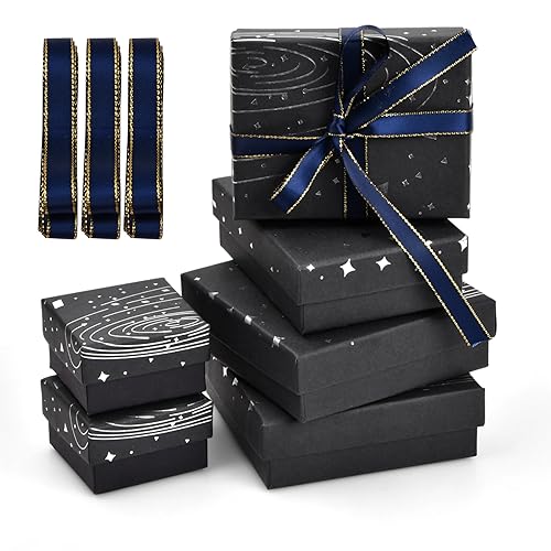 Volumoon 6 Stück Schmuck Boxen Geschenkbox,Schwarz Schmuck Geschenkboxen Karton mit Deckel,Schwarz Schmuck Geschenkboxen,Matt Pappschachteln Schmuckdose,für Ring Halskette Anhänger Armband Volumoon 6 Stück Schmuck Boxen Geschenkbox,Schwarz Schmuck Geschenkboxen Karton mit Deckel,Schwarz Schmuck Geschenkboxen,Matt Pappschachteln Schmuckdose,für Ring Halskette Anhänger Armband von Volumoon