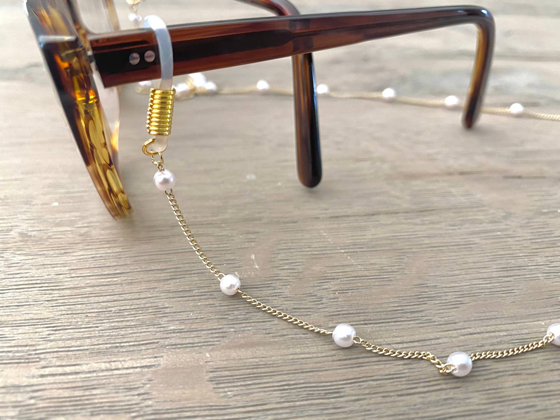 Brillenkette Perlen Gold Brillenkette Perlen Gold von VonNina
