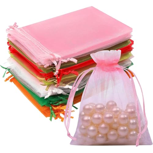 Organza Säckchen 100 Stück, 10x12 cm, Farbige Geschenksäckchen mit Zugband, Schmucksäckchen aus Netzstoff für Süßigkeiten, Hochzeit, Geburtstag, Weihnachten & Kosmetik Organza Säckchen 100 Stück, 10x12 cm, Farbige Geschenksäckchen mit Zugband, Schmucksäckchen aus Netzstoff für Süßigkeiten, Hochzeit, Geburtstag, Weihnachten & Kosmetik von Vonsera