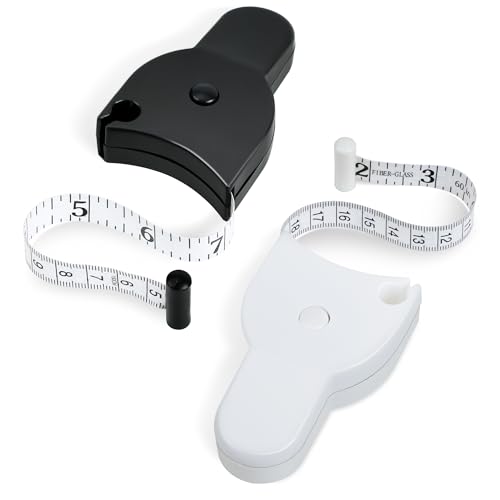 Vonsera Massband Körper, Schwarz+Weiß, 1.5m, 2 Pack von Vonsera
