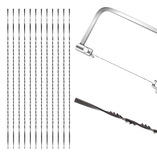 VooGenzek 12 Stücke Dekupiersägeblätter mit Spiralzähnen, Rundsägeblätter, Spiral Scroll Sägeblätter, für Holz Metall Kunststoff Schneiden Sägen Schnitzen (7#) von VooGenzek