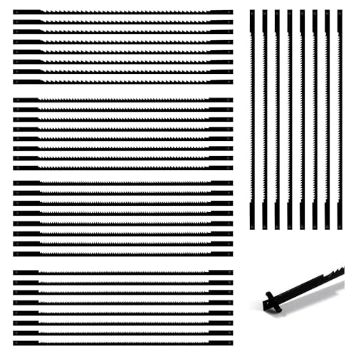 VooGenzek 40 Stücke Dekupiersägeblatt Set, 10/15/18/20/24 Dekupiersägeblatt mit Stift, Festgestecktes Dekupiersägeblatt, zum Sägen von Holz, Kunststoff, Schaumstoff, 8 Stücke von Jeder Größe VooGenzek 40 Stücke Dekupiersägeblatt Set, 10/15/18/20/24 Dekupiersägeblatt mit Stift, Festgestecktes Dekupiersägeblatt, zum Sägen von Holz, Kunststoff, Schaumstoff, 8 Stücke von Jeder Größe von VooGenzek