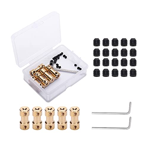 VooGenzek 5 Stück Messing Wellenkupplung, Wellenkupplung Wellenadapter, mit Schrauben und Schlüssel, für RC Flugzeug Bootsmotor, 2mm bis 2mm/3mm bis 4mm/3mm bis 5mm/4mm bis 5mm/5mm bis 5mm L20XD9 VooGenzek 5 Stück Messing Wellenkupplung, Wellenkupplung Wellenadapter, mit Schrauben und Schlüssel, für RC Flugzeug Bootsmotor, 2mm bis 2mm/3mm bis 4mm/3mm bis 5mm/4mm bis 5mm/5mm bis 5mm L20XD9 von VooGenzek