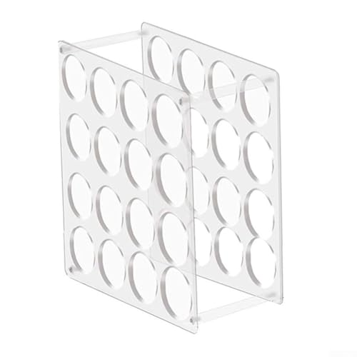 Vootnifig Transparentes Acryl-Aufbewahrungsregal mit 16/32 Löchern für Vinylrollen, Geschenkpapier, Bastelbedarf (32 Löcher) von Vootnifig