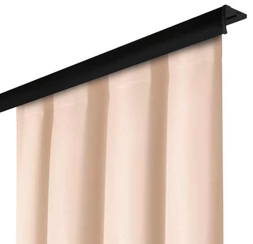 Voppi Fenstervorhang Glatt Sandbeige 140 x 260 cm - Langer Vorhang für Balkon, Terrasse, Fenster - Eleganter Einfarbiger Polyester-Vorhang für Wohnzimmer und Zuhause von Voppi sunshine at home