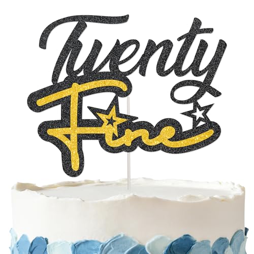 Twenty Fine Birthday Cake Topper - Glitter Twenty Fine Birthday Decorations for 20th Birthday Party Supplies Twenty Fine Birthday Cake Topper - Glitter Twenty Fine Birthday Decorations for 20th Birthday Party Supplies von Vorceary