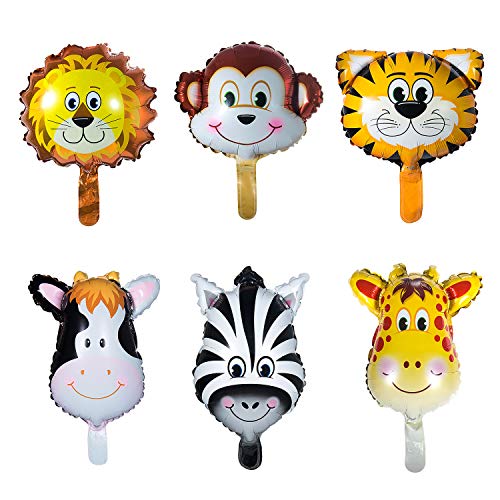Vordas 12 Stück Folienballon Tiere, Luftballons Tiere Kindergeburtstag, Perfekt für Kinder Geburtstag Party Dekoration (Größe: ca.20cm) von Vordas