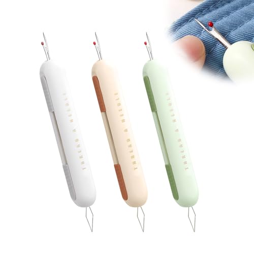 Vordpe 3 Stück 2 in 1 Nadeleinfädler Nahttrenner, Manuelle Einfädel Werkzeug, Einfädelhilfe für nähnadeln, für Handnähen Kreuzstich Stricken und Quilten Vordpe 3 Stück 2 in 1 Nadeleinfädler Nahttrenner, Manuelle Einfädel Werkzeug, Einfädelhilfe für nähnadeln, für Handnähen Kreuzstich Stricken und Quilten von Vordpe