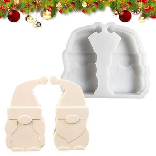 Vordpe Weihnachten Silikonformen Gießformen, Silikonform Weihnachtsmann, Gipsformen zum Gießen, Wichtel Epoxidharz Formen für DIY Weihnachtsschmuck Dekoration von Vordpe
