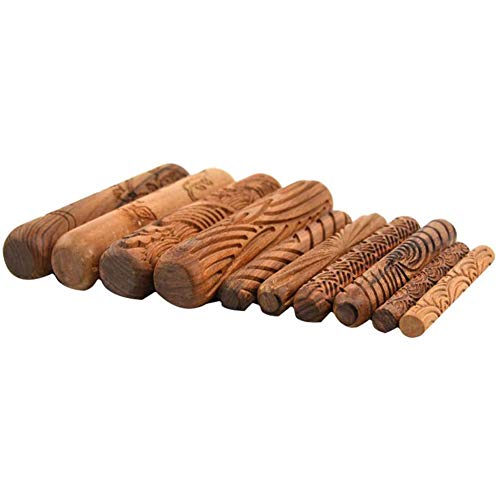 Vorfaove Töpferwerkzeuge, Rollen mit aus , Modellrollen, Modelliermasse, Töpferwerkzeug, mit verschiedenen Mustern, 10 Stück Vorfaove Töpferwerkzeuge, Rollen mit aus , Modellrollen, Modelliermasse, Töpferwerkzeug, mit verschiedenen Mustern, 10 Stück von Vorfaove
