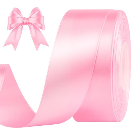 Vortify Satinband 40 mm Breit, 45 m Rosa Geschenkband, Schleifenband Deko für Verpackung, Scrapbooking, Einladungsschreiben, Kunsthandwerk Vortify Satinband 40 mm Breit, 45 m Rosa Geschenkband, Schleifenband Deko für Verpackung, Scrapbooking, Einladungsschreiben, Kunsthandwerk von Vortify