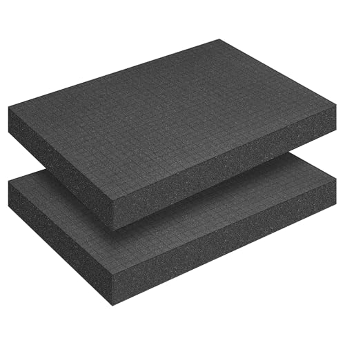4 Stück 400 x 300 x 50 mm Schaumstoff Zuschnitt Rasterschaumstoff - Werkzeugkoffer Kamerakoffer Schaumstoff,Koffereinlage,Tabletop Miniaturen,Werkzeug (400 x 300 x 50 mm 2er-Pack) von Vortix