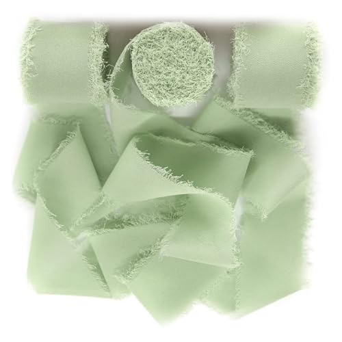 Vorysum Geschenkband Eukalyptus Grün Band, Chiffonband, Schleifenband Grün für Hochzeitseinladungen, Brautsträuße, Festival Bänder Geschenkverpackungen, 3 Rollen, 40 mm x 5 Meter, Hellgrün Vorysum Geschenkband Eukalyptus Grün Band, Chiffonband, Schleifenband Grün für Hochzeitseinladungen, Brautsträuße, Festival Bänder Geschenkverpackungen, 3 Rollen, 40 mm x 5 Meter, Hellgrün von Vorysum