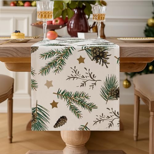 Vorysum Grün Weihnachten Tischläufer Chrismas Winter Kiefernnadeln Tannenzapfen Tischdeko Weihnachtstischläufer Weihnachtsdeko Modern Saisonnal Küche Tisch Dekoration Drinnen Outdoor 33x183 cm Vorysum Grün Weihnachten Tischläufer Chrismas Winter Kiefernnadeln Tannenzapfen Tischdeko Weihnachtstischläufer Weihnachtsdeko Modern Saisonnal Küche Tisch Dekoration Drinnen Outdoor 33x183 cm von Vorysum