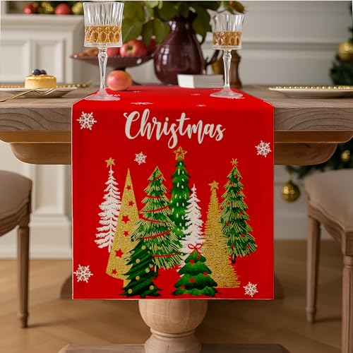 Vorysum Rot Weihnachten Tischläufer Chrismas Winter Weihnachtsbaum Schneeflocken Tischdeko Weihnachtstischläufer Weihnachtsdeko Modern Saisonnal Küche Tisch Dekoration Drinnen Outdoor 33x183 cm Vorysum Rot Weihnachten Tischläufer Chrismas Winter Weihnachtsbaum Schneeflocken Tischdeko Weihnachtstischläufer Weihnachtsdeko Modern Saisonnal Küche Tisch Dekoration Drinnen Outdoor 33x183 cm von Vorysum
