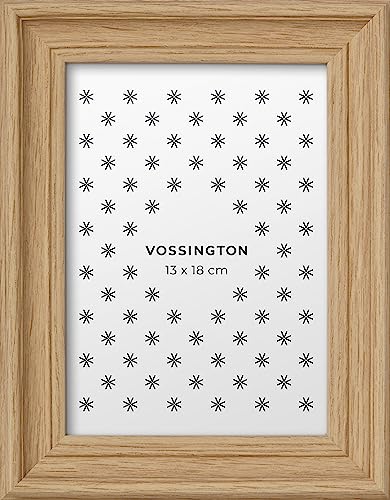 Vossington Bilderrahmen 13x18 Eiche - Barock - Dekorativer Mix aus traditionellem und modernem Design - Künstliches Holz - Fotorahmen - Klein - Rahmen für 1 Foto im Format 13 x 18 cm (18x13 cm) von Vossington
