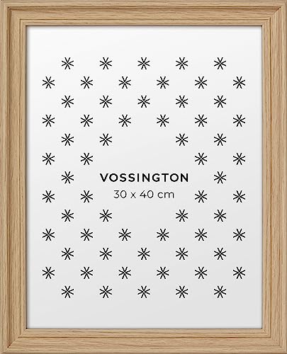 Vossington Bilderrahmen 30x40 Eiche - Barock - Dekorativer Mix aus traditionellem und modernem Design - Antik - Künstliches Holz - Rahmen für 1 Bild im Format 30 x 40 cm (40x30 cm) von Vossington