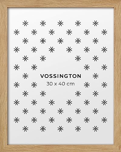 Vossington Bilderrahmen 30x40 Eiche - Holz (künstliche Holzmaserung) - Modernes, klassisches Design - Rahmen für 1 Bild, Foto, Poster oder Puzzle im Format 30 x 40 cm (40x30 cm) von Vossington