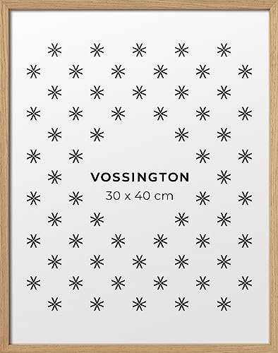 Vossington Bilderrahmen 30x40 Eiche - Holz - Modernes und schmales Design - Rahmen für 1 Bild, Foto, Poster oder Puzzle im Format 30 x 40 cm (40x30 cm) von Vossington