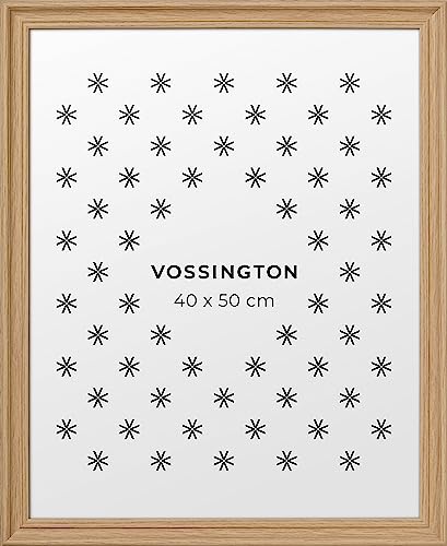 Vossington Bilderrahmen 40x50 Eiche - Barock - Dekorativer Mix aus traditionellem und modernem Design - Antik - Künstliches Holz - Rahmen für 1 Bild im Format 40 x 50 cm (50x40 cm) von Vossington