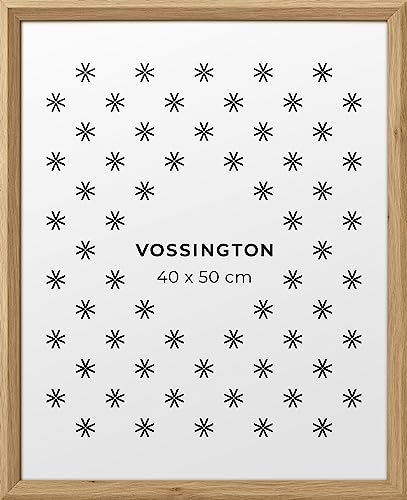 Vossington Bilderrahmen 40x50 Eiche - Holz (künstliche Holzmaserung) - Moderner Rahmen mit abgeschrägter Kante - Rahmen für 1 Bild, Foto, Poster oder Puzzle im Format 40 x 50 cm (50x40 cm) von Vossington