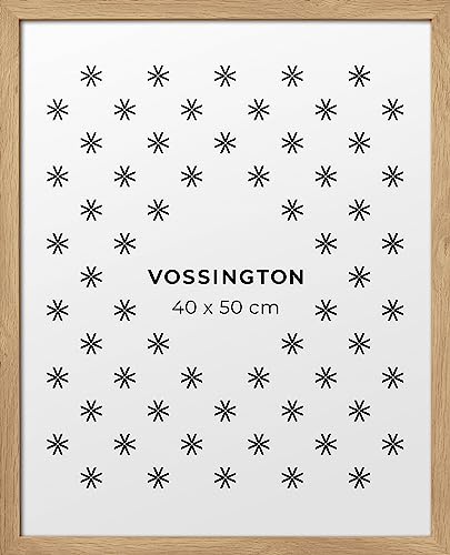 Vossington Bilderrahmen 40x50 Eiche - Holz (künstliche Holzmaserung) - Modernes, klassisches Design - Rahmen für 1 Bild, Foto, Poster oder Puzzle im Format 40 x 50 cm (50x40 cm) von Vossington
