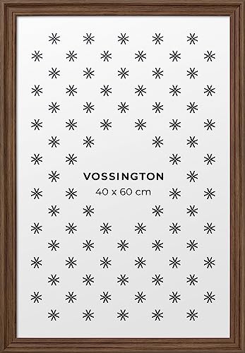 Vossington Bilderrahmen 40x60 Walnuss - Barock - Dekorativer Mix aus traditionellem und modernem Design - Antik - Künstliches Holz - Rahmen für 1 Bild im Format 40 x 60 cm (60x40 cm) von Vossington