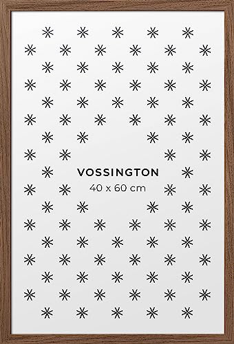 Vossington Bilderrahmen 40x60 Walnuss - Holz (künstliche Holzmaserung) - Modernes, klassisches Design - Rahmen für 1 Bild, Foto, Poster oder Puzzle im Format 40 x 60 cm (60x40 cm) von Vossington