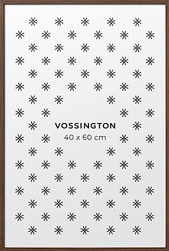 Vossington Bilderrahmen 40x60 Walnuss - Holz - Modernes und schmales Design - Rahmen für 1 Bild, Foto, Poster oder Puzzle im Format 40 x 60 cm (60x40 cm) von Vossington
