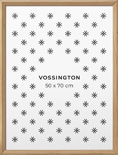 Vossington Bilderrahmen 50x70 Eiche - Holz (künstliche Holzmaserung) - Moderner Rahmen mit abgeschrägter Kante - Posterrahmen - Rahmen für 1 Bild, Poster oder Puzzle im Format 50 x 70 cm (70x50 cm) von Vossington