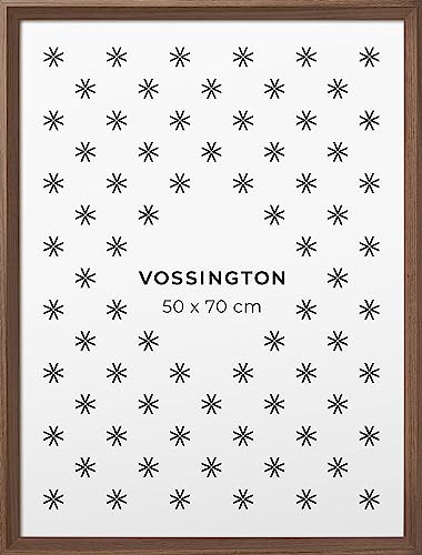 Vossington Bilderrahmen 50x70 Walnuss - Holz (künstliche Holzmaserung) - Moderner Rahmen mit abgeschrägter Kante - Posterrahmen - Rahmen für 1 Bild, Poster oder Puzzle im Format 50 x 70 cm (70x50 cm) von Vossington