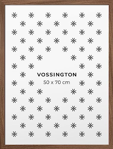 Vossington Bilderrahmen 50x70 Walnuss - Holz (künstliche Holzmaserung) - Modernes, klassisches Design - Posterrahmen - Rahmen für 1 Bild, Poster oder Puzzle im Format 50 x 70 cm (70x50 cm) von Vossington