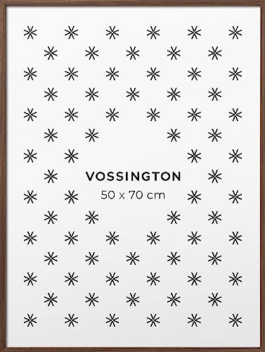 Vossington Bilderrahmen 50x70 Walnuss - Holz - Modernes und schmales Design - Posterrahmen - Rahmen für 1 Bild, Poster oder Puzzle im Format 50 x 70 cm (70x50 cm) von Vossington