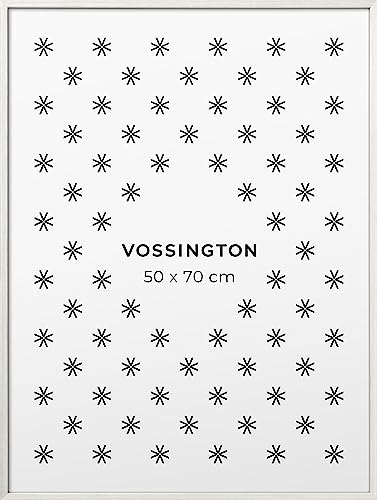 Vossington Bilderrahmen 50x70 Weiss - Holz - Modernes und schmales Design - Posterrahmen - Rahmen für 1 Bild, Poster oder Puzzle im Format 50 x 70 cm (70x50 cm) von Vossington
