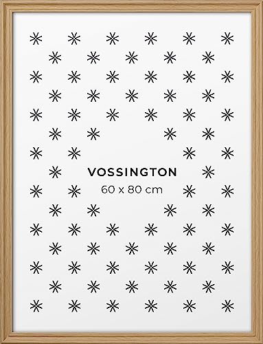 Vossington Bilderrahmen 60x80 Eiche - Barock - Dekorativer Mix aus traditionellem und modernem Design - Künstliches Holz - Posterrahmen - Groß - Rahmen für 1 Bild im Format 60 x 80 cm (80x60 cm) von Vossington