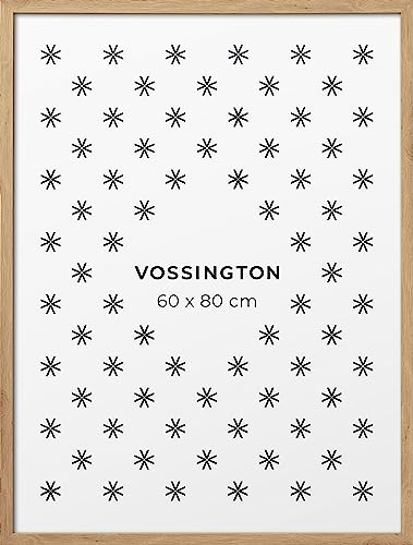 Vossington Bilderrahmen 60x80 Eiche - Holz (künstliche Holzmaserung) - Modernes, klassisches Design - Posterrahmen - Groß - Rahmen für 1 Bild, Poster oder Puzzle im Format 60 x 80 cm (80x60 cm) von Vossington